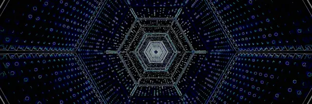 Neon Tunnel Hexagon Vortex VJ Loop 3:1 Triple Wide 60fps Screensaver