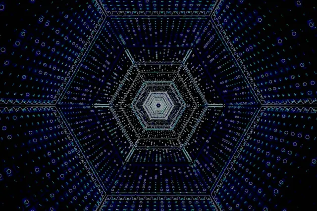 Vj Loop Túnel de Neón Vórtice Hexágono Azul 3:2 Surface 60fps Salvapantallas