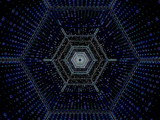 Neon Tunnel Hexagon Vortex Vj Loop 4:3 Classic 60fps Screensaver