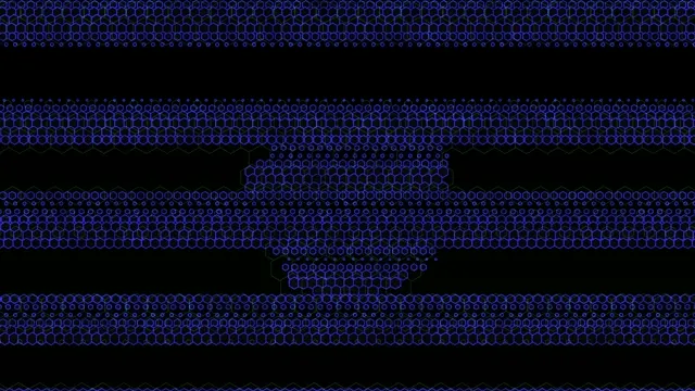 Blue Hexagonal Digital Network Pattern Animation