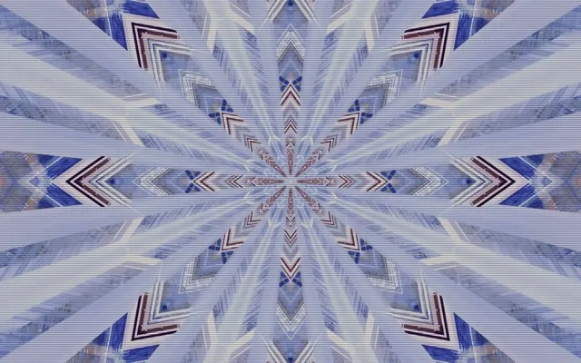 파란색 만화경 네온 터널 화면보호기 60fps 16:10 MacBook VJ Loop