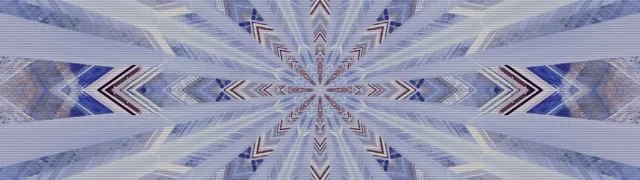 Blaues Kaleidoskop Neon Tunnel Bildschirmschoner 32:9 Super Ultrawide 60fps Vj Loop