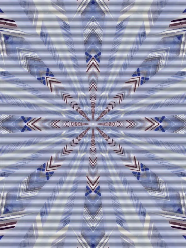 Tunel Neon Geometric Albastru Screensaver 3:4 iPad Portrait 60fps VJ Loop