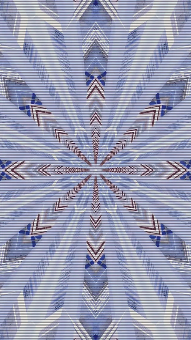 Blå Neon Tunnel Kaleidoskop 60fps 9:16 Reels Pauseskærm PC VJ Loop