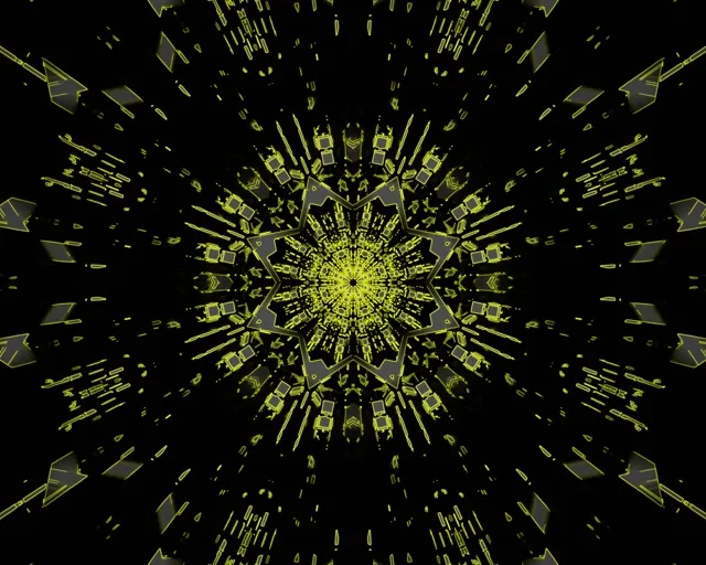 Túnel Neón Calidoscopio Estrela Azul VJ Loop 5:4 Industrial 60fps Protector de Pantalla