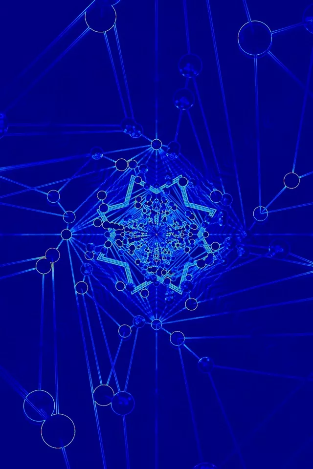 Sininen Neon Tunnel Verkko Näytönsäästäjä 60fps 2:3 Valokuva Pysty VJ Loop