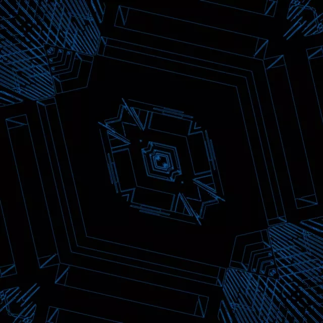 Blue Neon Tunnel Screensaver 1:1 Square 60fps VJ Loop PC Laptop