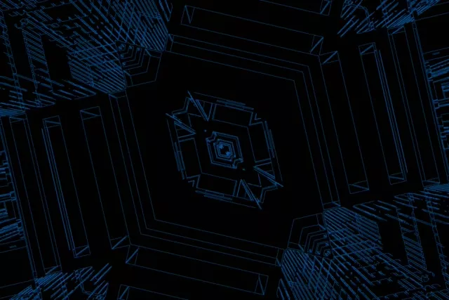 Tunnel Néon Bleu Économiseur d'écran 3:2 Surface 60fps VJLoops PC Portable