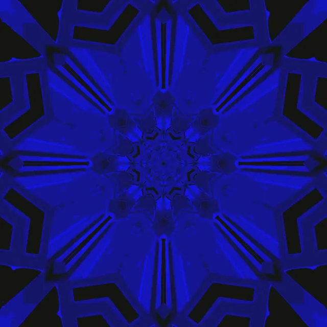 VJ Loop Túnel Neón Azul Caleidoscopio Explosión Estrela 1:1 Cadrado 60fps Protector de Pantalla