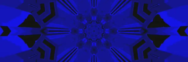 Blå Neon Tunnel Kaleidoskop VJ Loop 3:1 Trippel Bred 60fps Skjermbeskytter