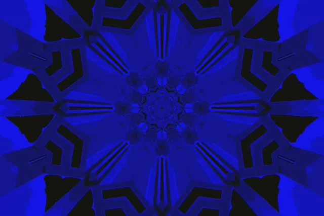 Kaleidoskop Blu Tunel Neon 3:2 Surface 60fps Ekrankursues Vj Loop