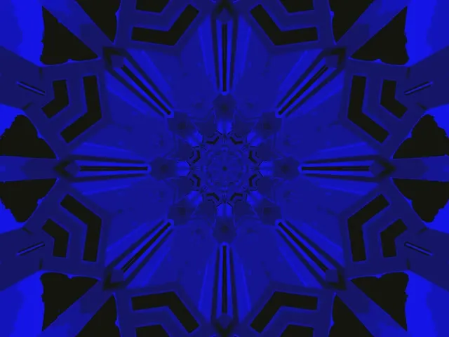 Vj loop Neon Tunel Plavi Kaleidoskop Zvezda Eksplozija 4:3 Klasični 60fps Čuvar Ekrana