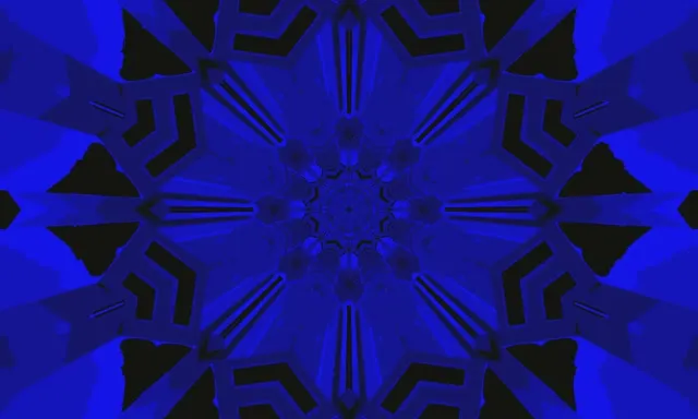 Vj loop Neon Tunnel Blau Kaleidoskop Stern 5:3 wide 60fps Bildschirmschoner