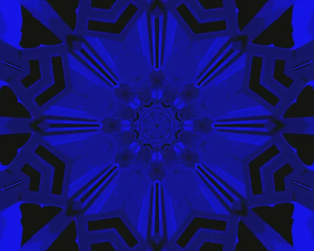 Neon Tunela Urdin Kaleidoskopioa Izarra Vj Loop 5:4 industrial 60fps Pantaila-babeslekua