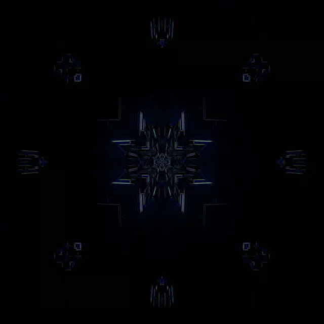 Neon Tunnel Kaleidoscope Burst | 1:1 Square 60fps VJ Loop Screensaver