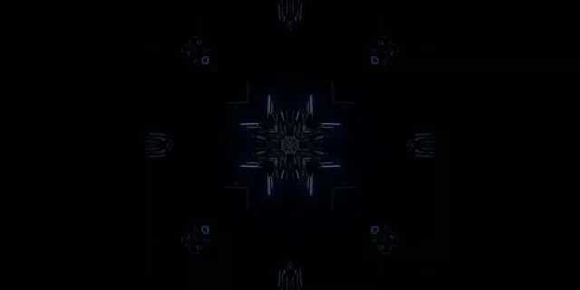 Blue Neon Tunnel Kaleidoscope Burst | 2:1 Univisium 60fps VJ Loop Screensaver