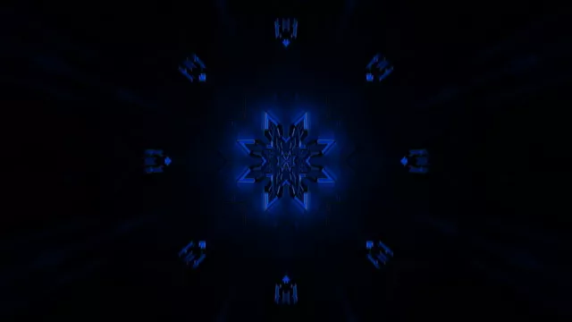 Blue Neon Tunnel Screensaver 4K UHD 60FPS VJ Loop Animation