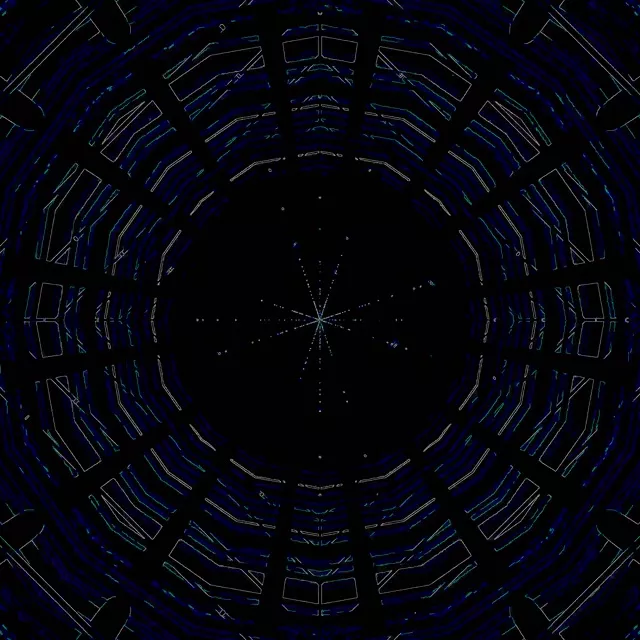 Neonový Tunel Diamantový Vortex VJ Loop 1:1 Square 60fps Spořič