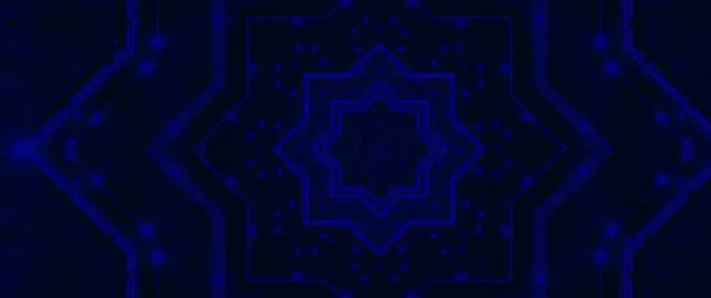 Neon Tunel Modra Zvezda Vrtinec VJ Loop 2.39:1 Cinemascope 60fps Ohranjevalnik Zaslona