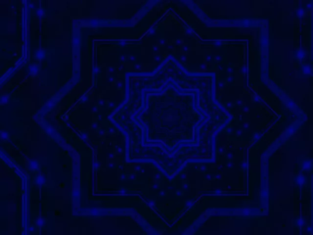 Túnel Neón Vórtice Estrela Azul 4:3 Classic 60fps Protector de Pantalla Vj Loop