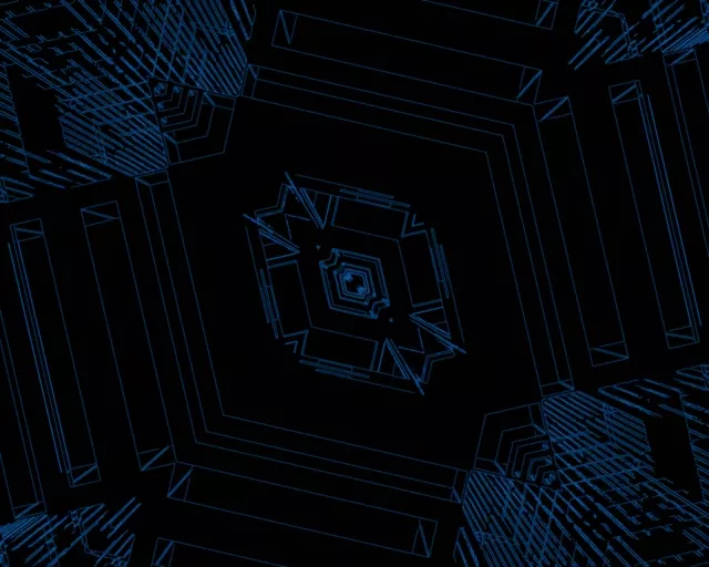 Tunnel ya Neon ya Buluu Hifadhi ya Skrini 5:4 Industrial 60fps VJLoops PC Laptop