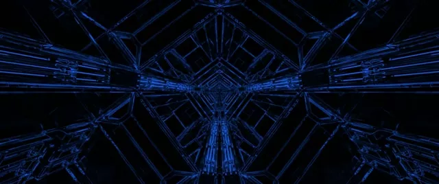 Plavi Neon Tunel Čuvar Ekrana 60fps 2.39:1 Cinemascope VJLoops PC Laptop