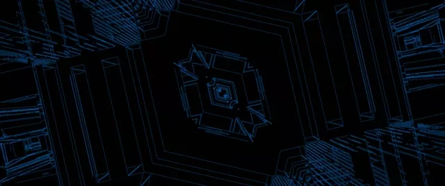 Plavi Neon Tunel Čuvar Ekrana 60fps 2.39:1 Cinemascope VJLoops PC Laptop