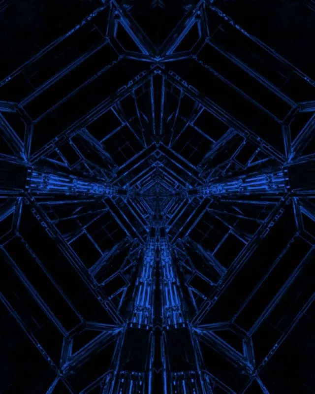 מנהרת ניאון כחול שומר מסך 60fps 4:5 Instagram VJ Loop PC לפטופ