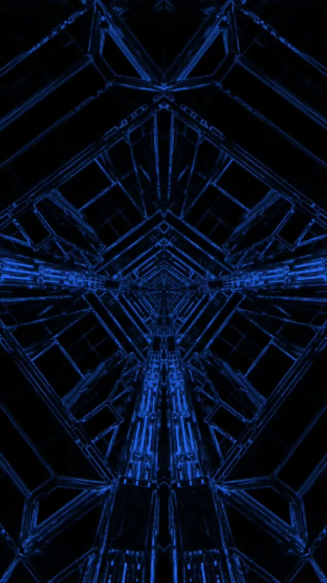 Túnel Neón Azul Protector de Pantalla 60fps 9:16 Reels VJ Loop PC Laptop