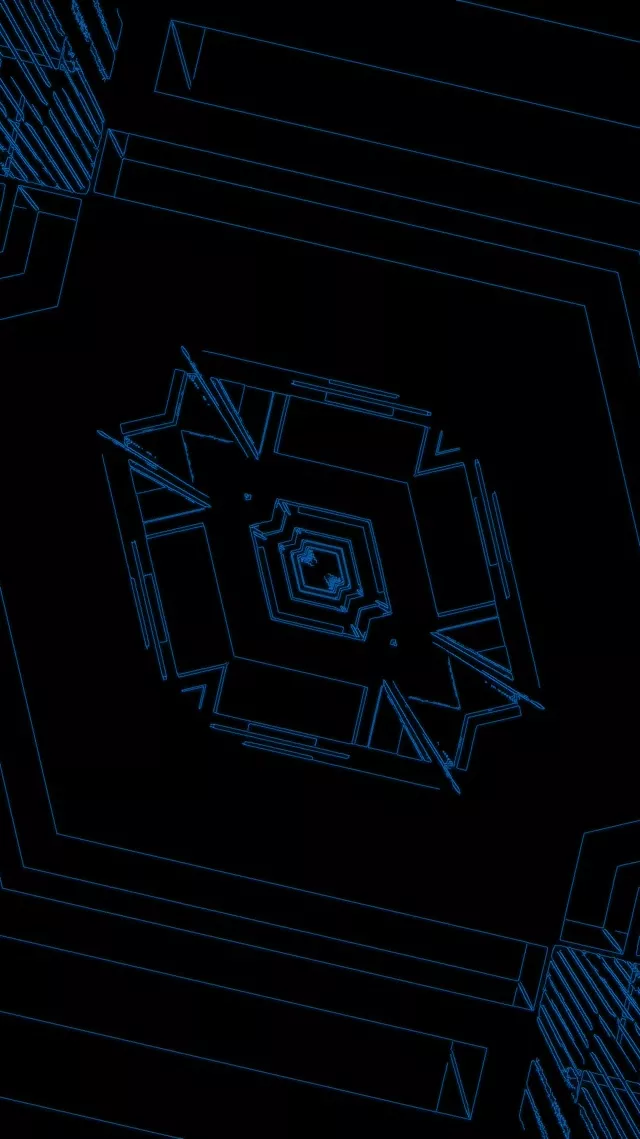 Túnel Neón Azul Protector de Pantalla 60fps 9:16 Reels VJ Loop PC Laptop