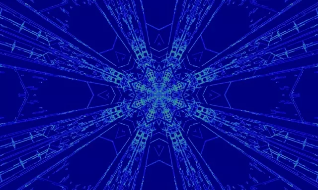 Tunel Neon Albastru Fulg Screensaver 5:3 Wide 60fps Vj Loop