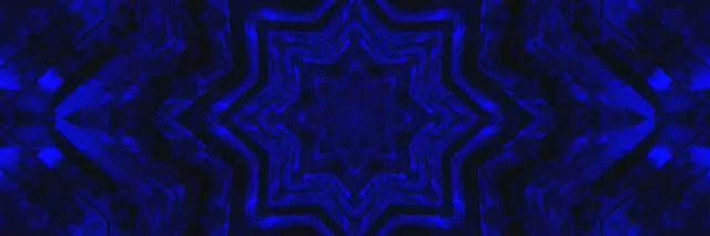 Blue تونل نئون Star Screensaver 3:1 Triple Wide 60fps VJ Loop