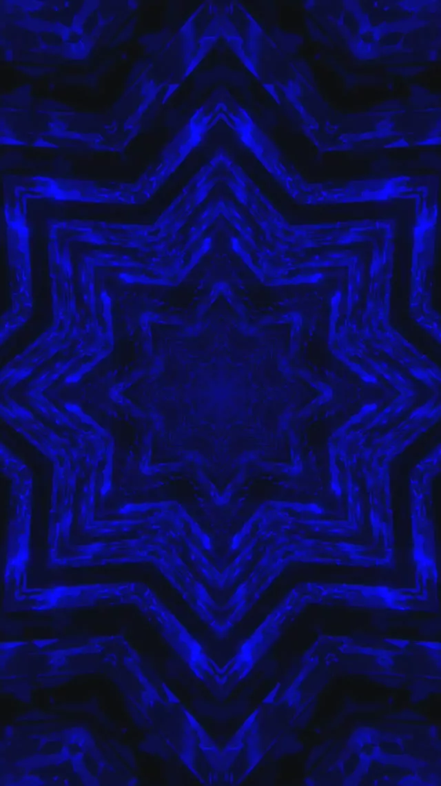 Blue Neon Tunnel Star Screensaver 60fps 9:16 Reels Vj Loop