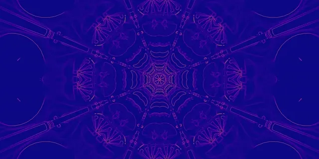 نفق نيون بنفسجي كاليدوسكوب Vj Loop 2:1 Univisium 60fps حافظة شاشة