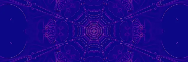 네온 터널 퍼플 스파이더웹 만화경 VJLoops 3:1 트리플 와이드 60fps 화면보호기