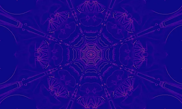 Túnel Neon Teia Caleidoscópio 5:3 Wide 60fps Protetor de Tela VJLoops