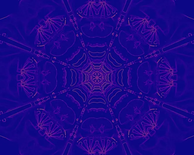 Neon Tunel Paučija Mreža Kaleidoskop 5:4 industrijski 60fps Čuvar Ekrana Vj loop