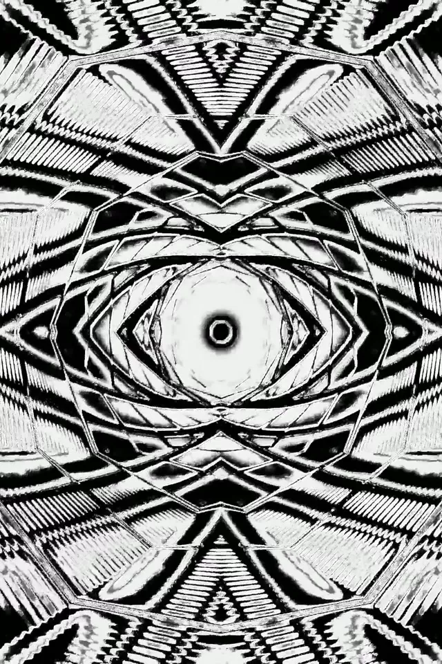 黑白霓虹隧道屏保 2:3 照片竖屏 60fps Vj Loop PC