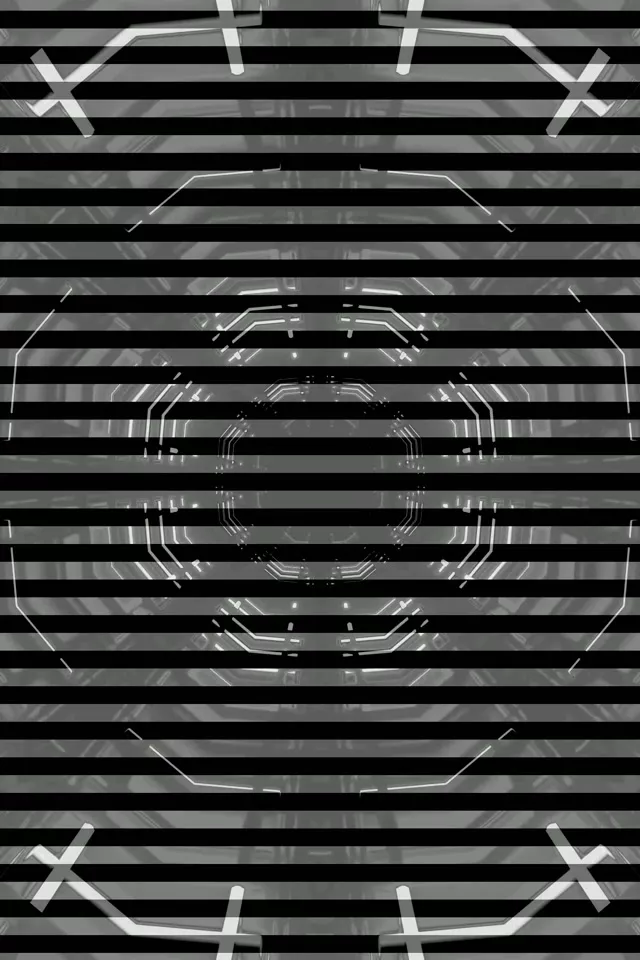 Neon Tunnel Octagon Grid VJ Loop 2:3 Photo Portrait 60fps Screensaver