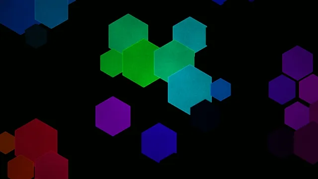 Colorful 4K animated hexagon motion background for broadcast and video editing