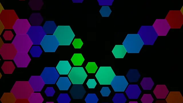 Colorful 4K hexagon motion background loop for video editing