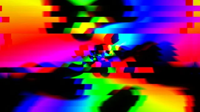 Colorful digital abstract pattern with bright shapes and lines