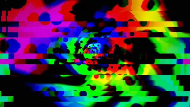 Colorful Digital Glitch Art Animation 4K