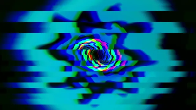 Colorful Digital Glitch Spiral Tunnel 4K