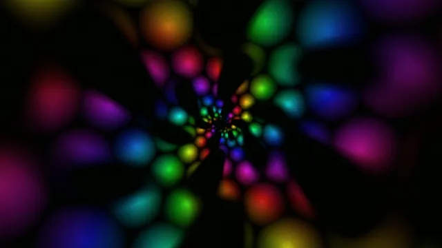 Colorful Glowing Spheres Bokeh Motion Background