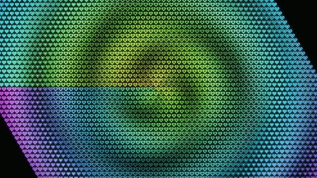 Colorful Heart Pattern Gradient 4K Motion Background