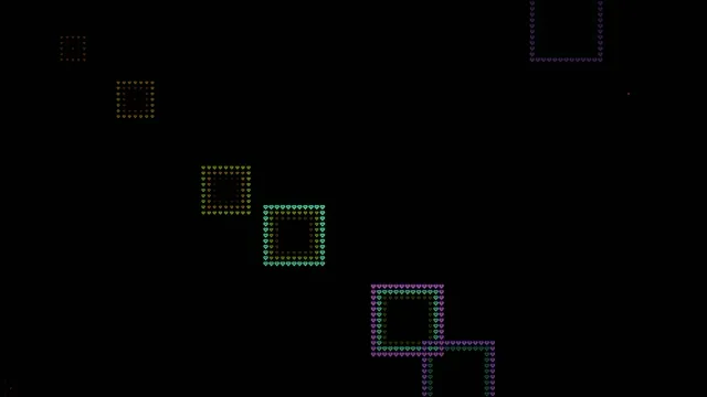 Colorful Heart Shapes 4K Abstract Animation