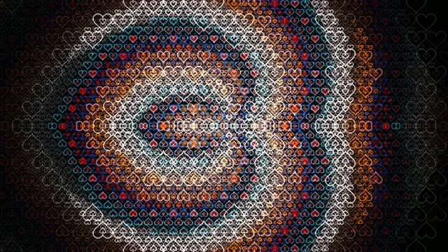 Colorful hearts pattern 4K motion background for video creators