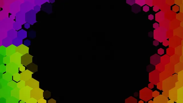 Colorful Hexagon Mosaic Motion Graphics Background
