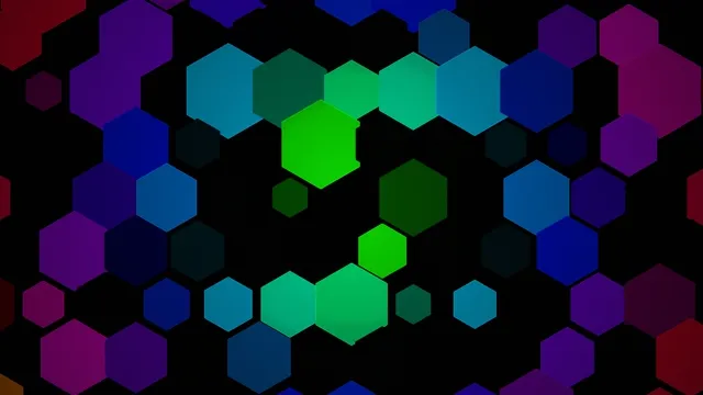 Colorful Hexagon Motion Graphics Abstract Background